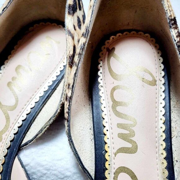 SAM EDELMAN SIZE 7 Leopard print Flat lightly used - Picture 2 of 7